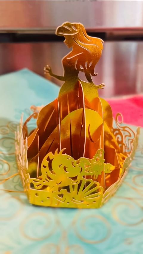 Instagram post by @oakleytwinsjourney for Lovepop. Caption reads: [...] on each and every Disney card from @lovepop....