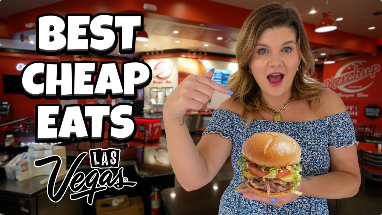 YouTube post by @TravelRuby for DraftKings. Caption reads: The BEST Cheap Eats in Las Vegas Under $10 For....