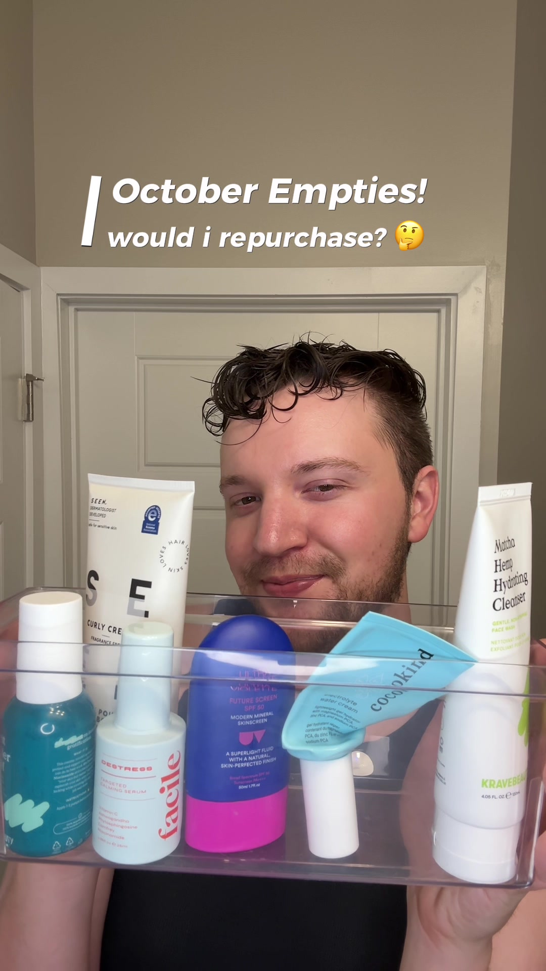 TikTok post by @noahxyoung for Facile Skin. Caption reads: [...] @Ultra Violette Australian SPF @Facile Skin....