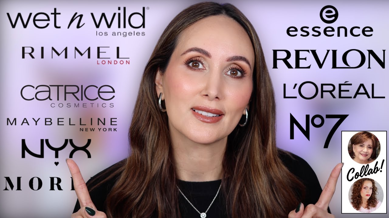 YouTube post by @CarmelNicoleBeauty for Banish. Caption reads: 10 Drugstore Brands, 10 Standout Products! |....