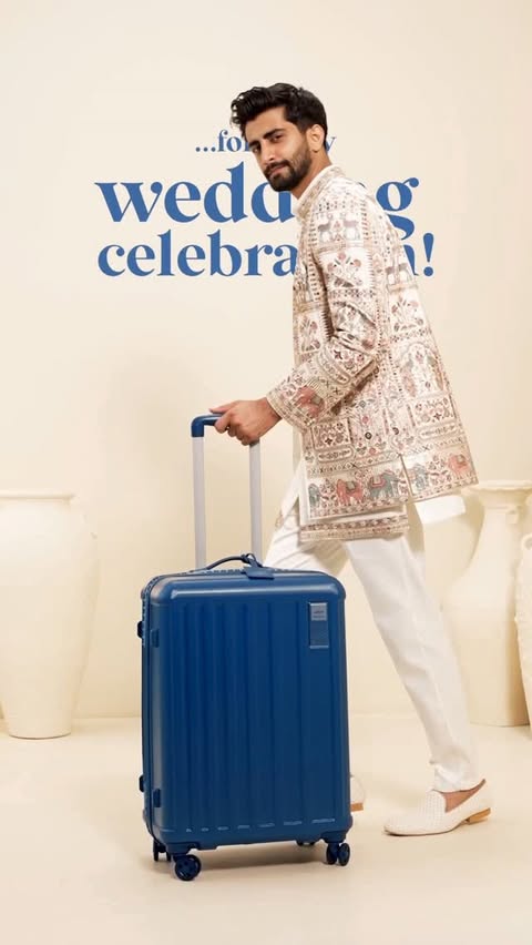 Instagram post by @safaribags for Manyavar. Caption reads: [...] pockets. Not anymore. The Safari X Manyavar....
