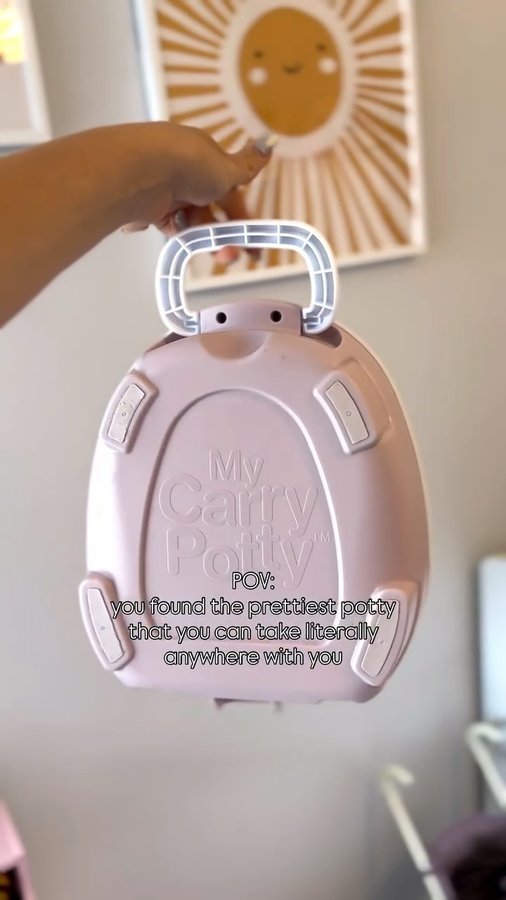 Instagram post by @cnfleetwood for My Carry Potty. Caption reads: We’re in our portable potty era and honestly… I’m....