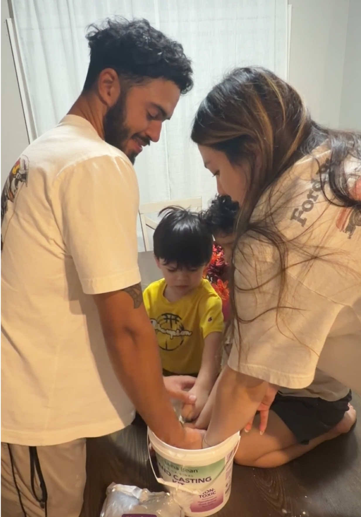 TikTok post by @lesliemichelleee for Luna Bean. Caption reads: such a cute family activity🥰 @Luna Bean.