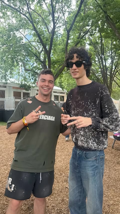 Instagram post by @austin_sprinz for Bibigo. Caption reads: [...] ready for another day at Lolla 🎡....
