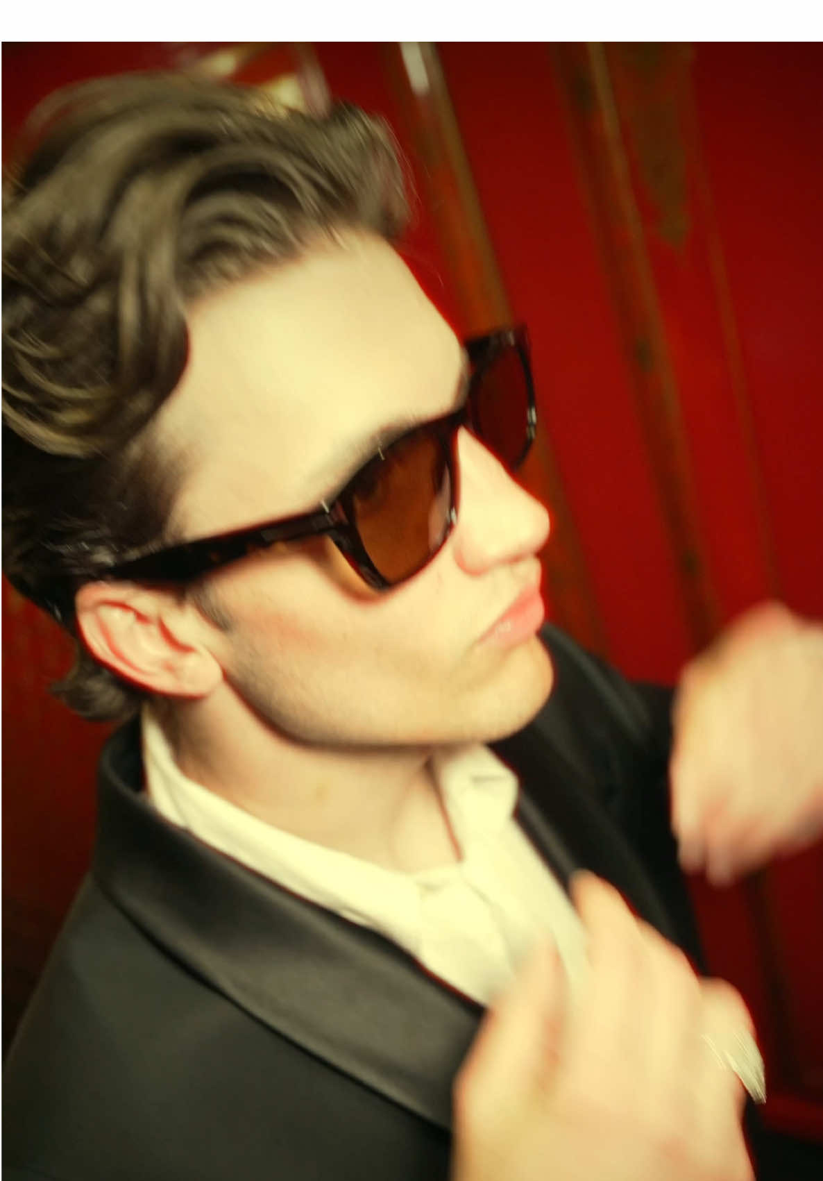 TikTok post by @maxknottt for JeanPaulGaultier. Caption reads: Some exits are louder than others…....