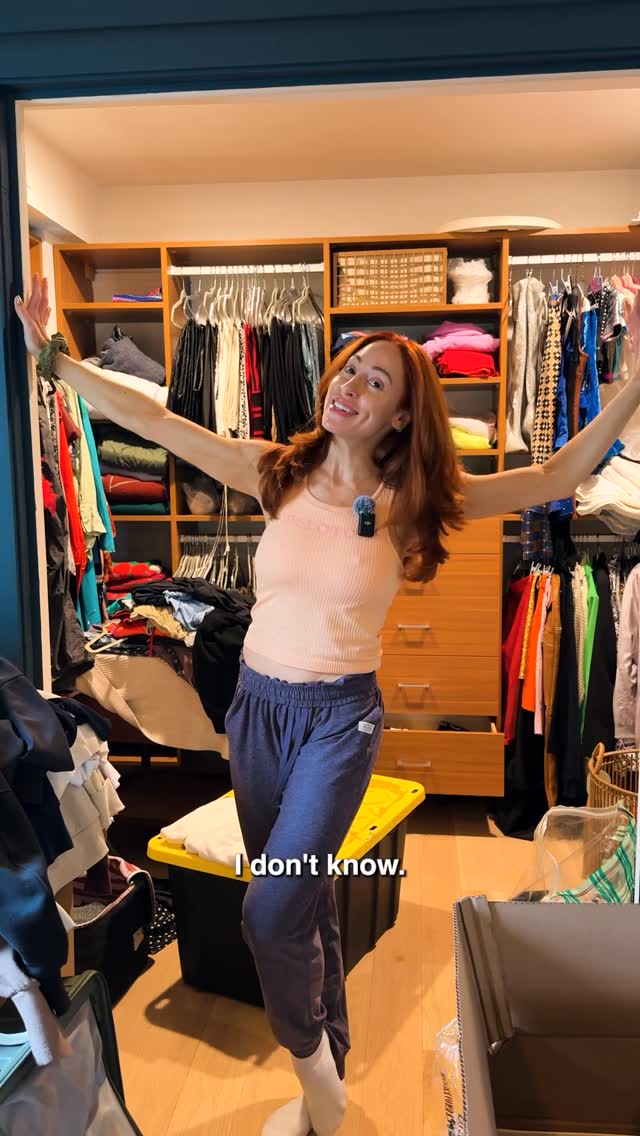 Instagram post by @jessking for The Container Store. Caption reads: Current hell. Future Heaven 🪽 Hey....