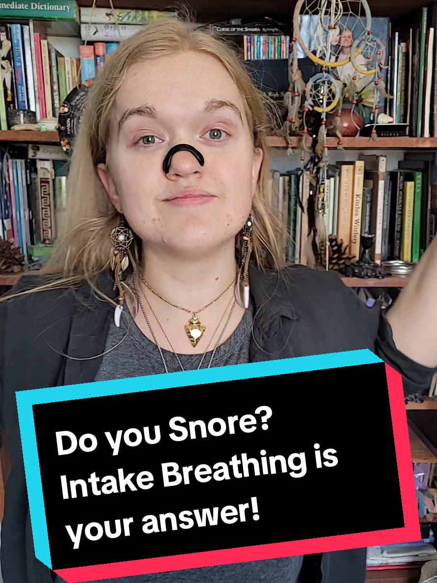 TikTok post by @thistle_heart for Intake Breathing. Caption reads: [...] nose tool to help with snoring! @Intake....
