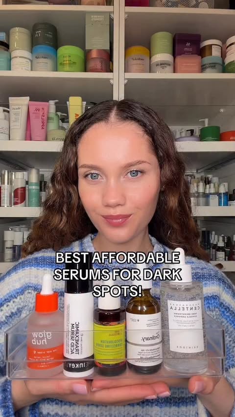 Instagram post by @sparklesandskin for Good Molecules. Caption reads: BEST AFFORDABLE SERUMS FOR DARK SPOTS!

All listed....