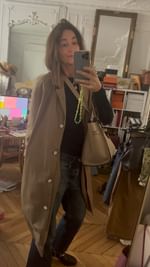 Instagram post by @valerietribes for Valextra. Caption reads: Paris in may … on my way (notez la rime !) to....