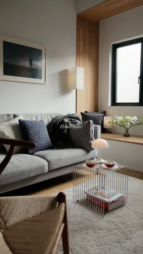 Instagram post by @ngongo.iidomus for Nordic Nest. Caption reads: [...] VP9 grey beige @andtradition_japan....