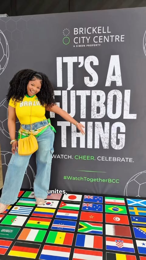 Instagram post by @brickellcitycentre for Simon Malls. Caption reads: Brickell City Centre is your ultimate match day....