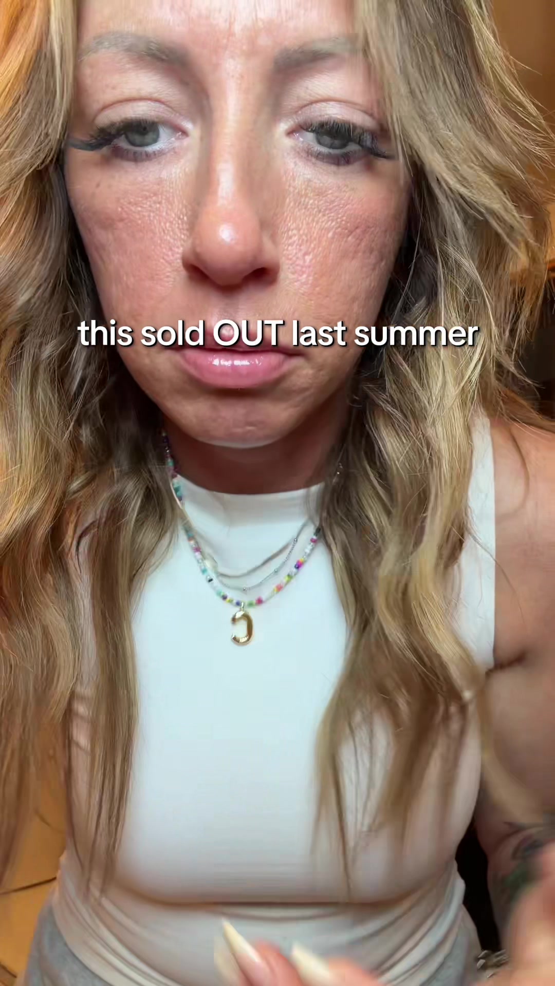 TikTok post by @imcallyjo for VRIUA US. Caption reads: This @VRIUA US bubble necklace is going to sell....