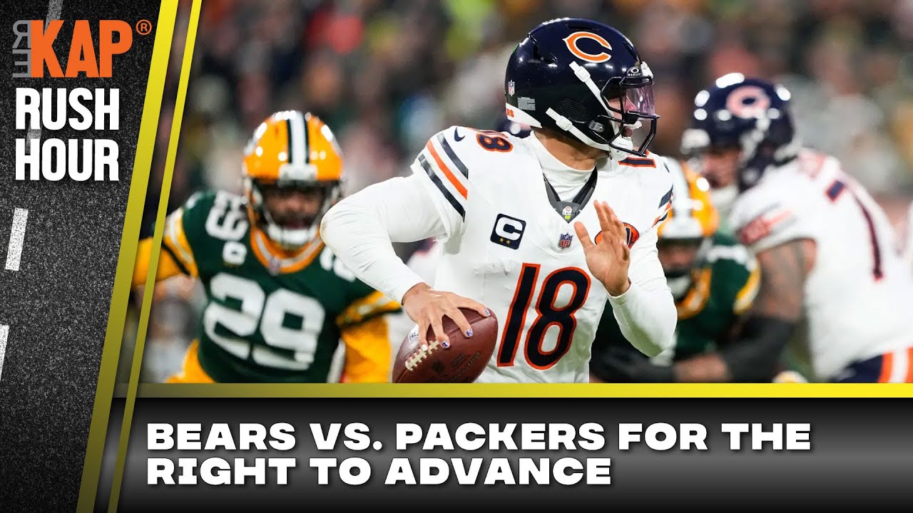 YouTube post by @rekapdavidkaplan for Lou Malnati's. Caption reads: REKAP Rush Hour 🚗: It’s time. Packers vs. Bears....