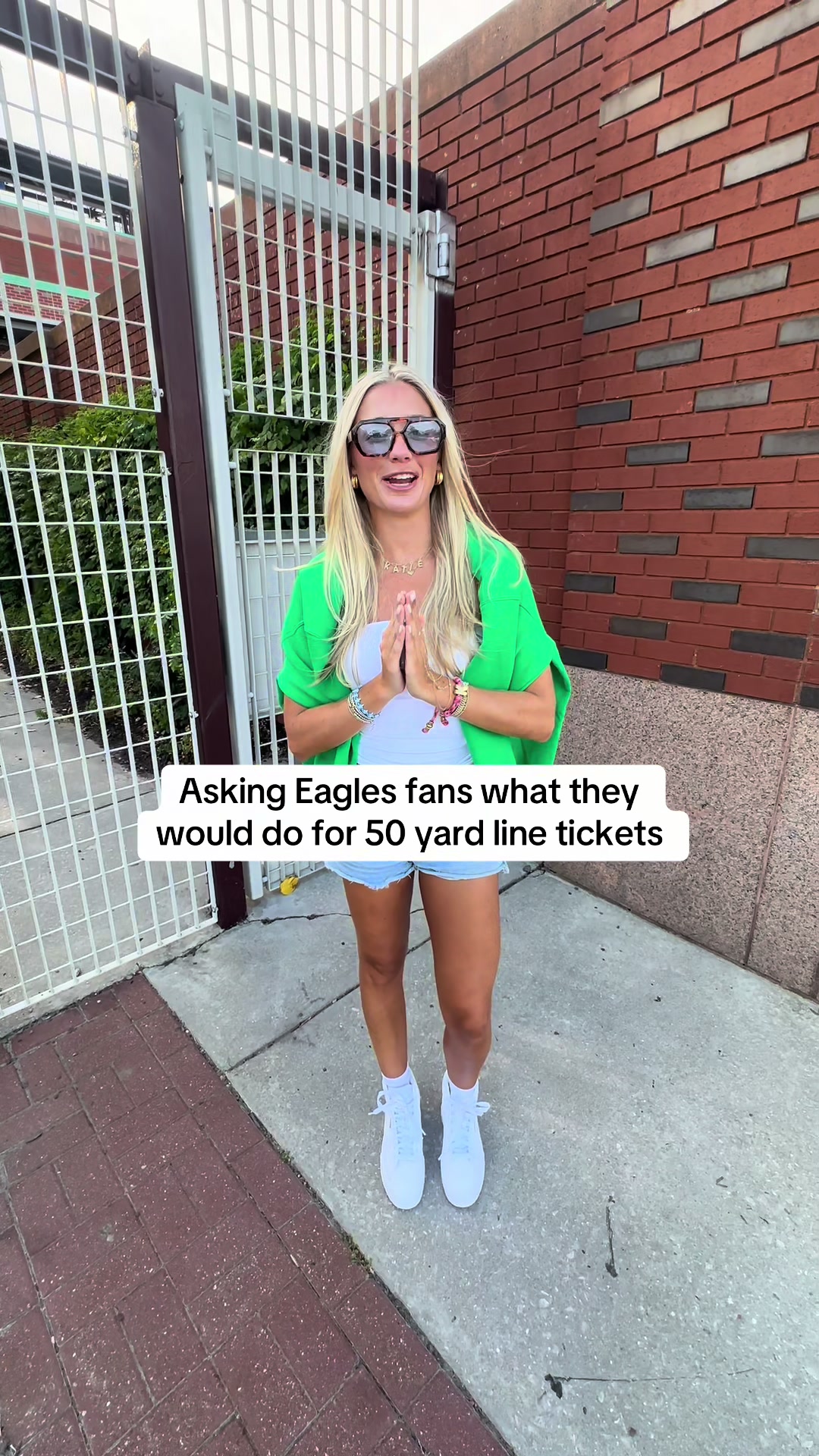 TikTok post by @popstar.katie for Gametime. Caption reads: We all know @Gametime is the best place for....