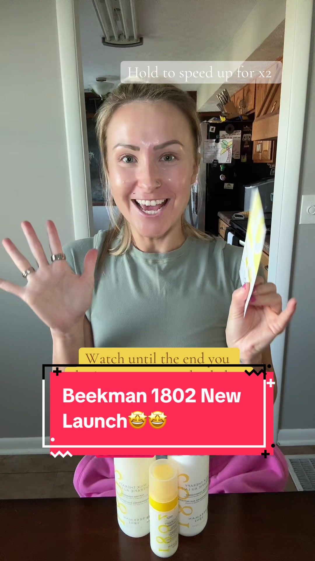 TikTok post by @sarahnichole2015 for Beekman 1802. Caption reads: [...] until the end and share😍 @Beekman 1802 just....