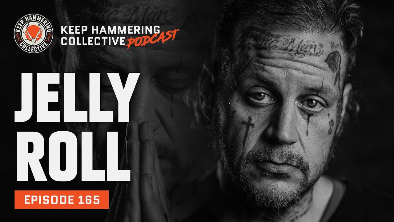 YouTube post by @cameronhanes for MTN OPS. Caption reads: Jelly Roll | Keep Hammering Collective | Episode....