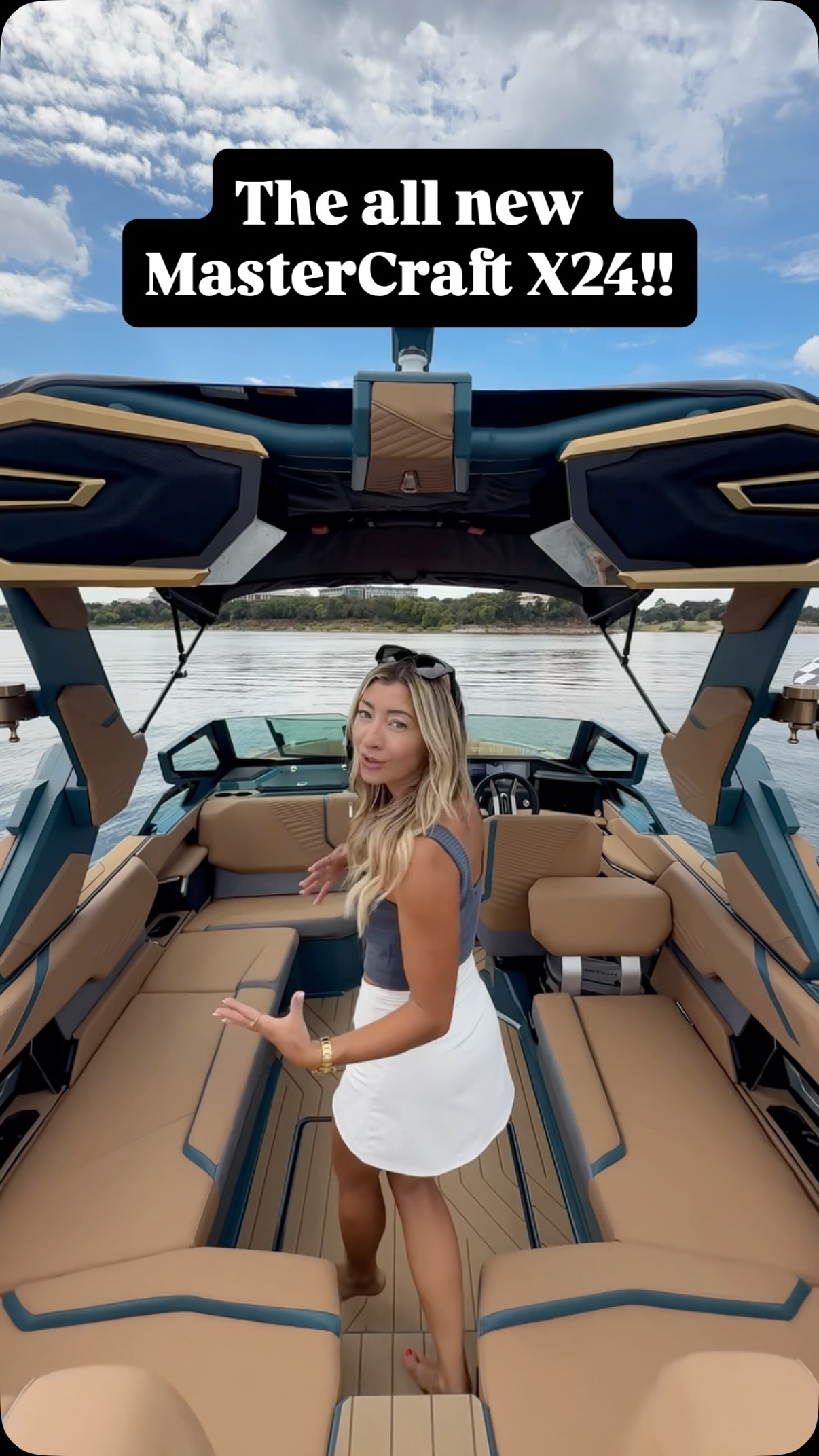 Instagram post by @alexascore for Shady Rays. Caption reads: MasterCraft X24 walk thru 🤯 #walkthrough....