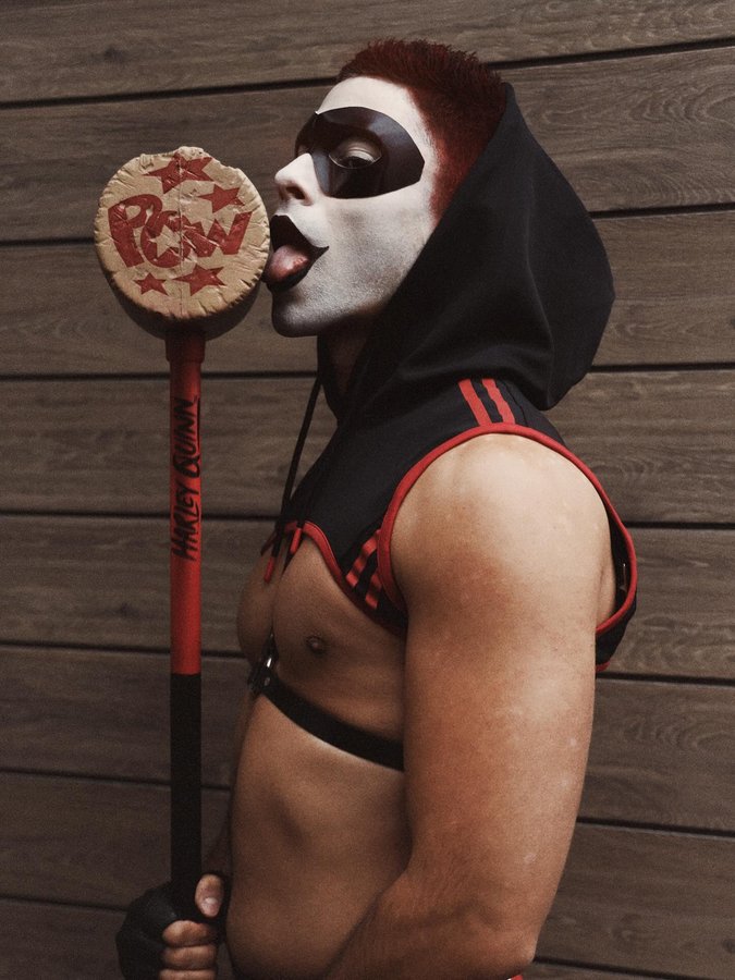 Instagram post by @redleafranch for Nasty Pig. Caption reads: You can call me Harley. ♠️♥️

Halloween 2 of 2!....