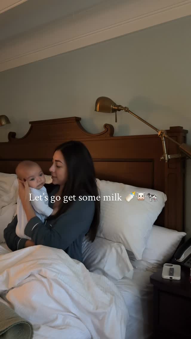 Instagram post by @jeanineamapola for Stonyfield Organic. Caption reads: #ad time to go milk some cows 🐮 🐄🤪 but....