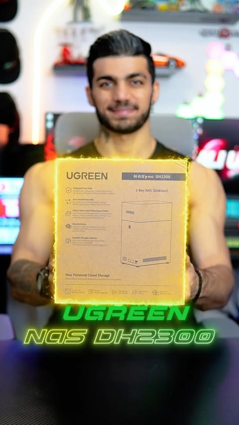 Instagram post by @uniiverse_tech for UGREEN. Caption reads: UGREEN NAS DH2300🔥 . Your own private cloud [...].