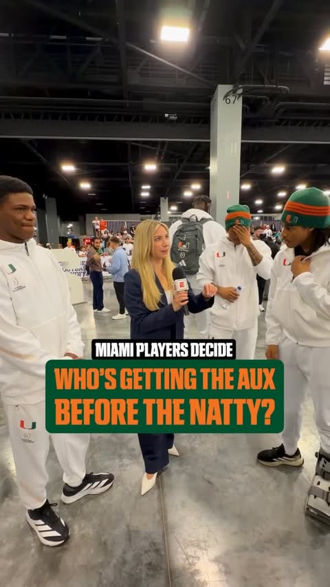 Instagram post by @katiefeeneyy for ESPN. Caption reads: AUX privileges are serious business 🎶🏈 @espncfb....