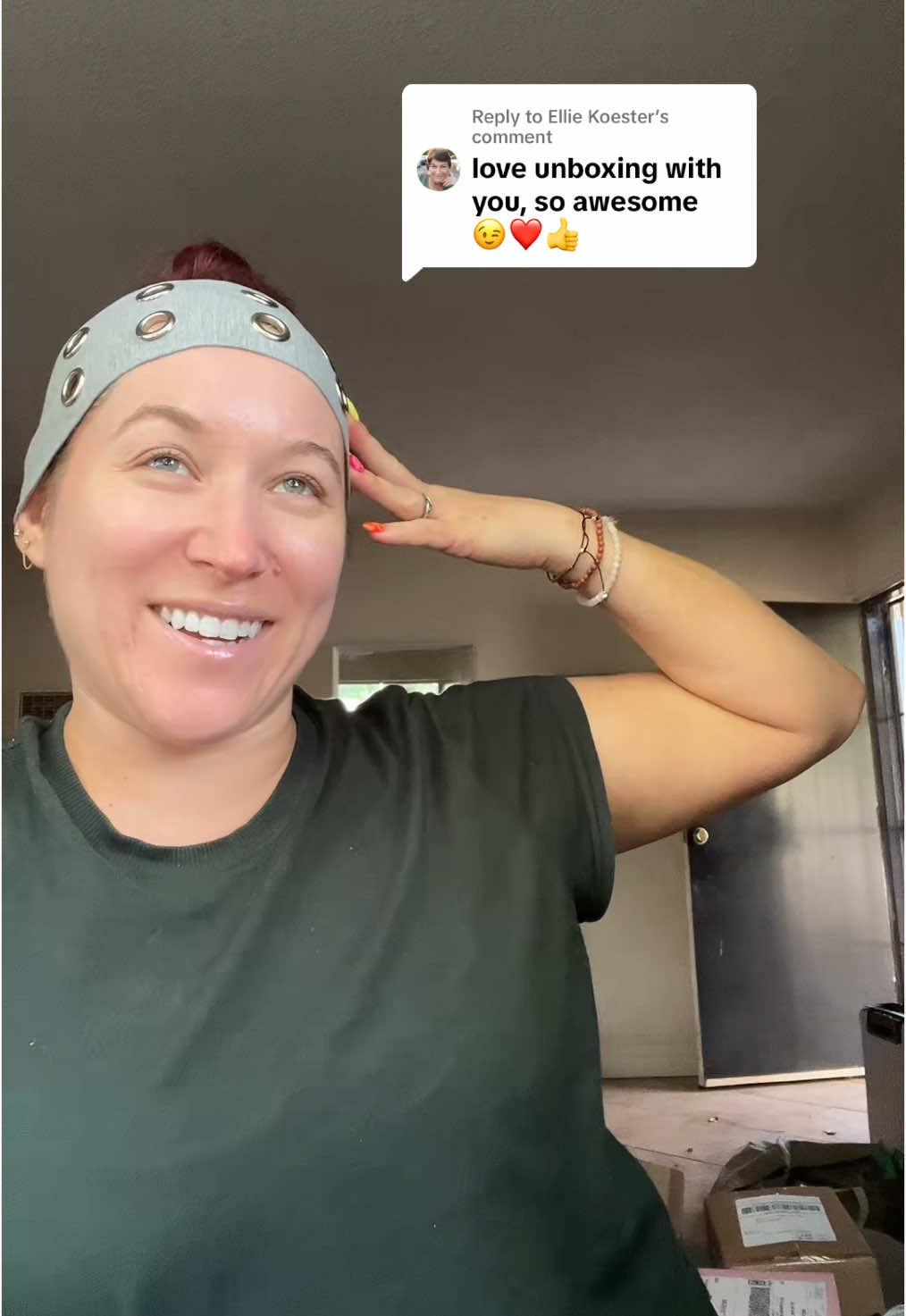 TikTok post by @funkyrbs for BondiBoost. Caption reads: Replying to @Ellie Koester thank you x1000 to....