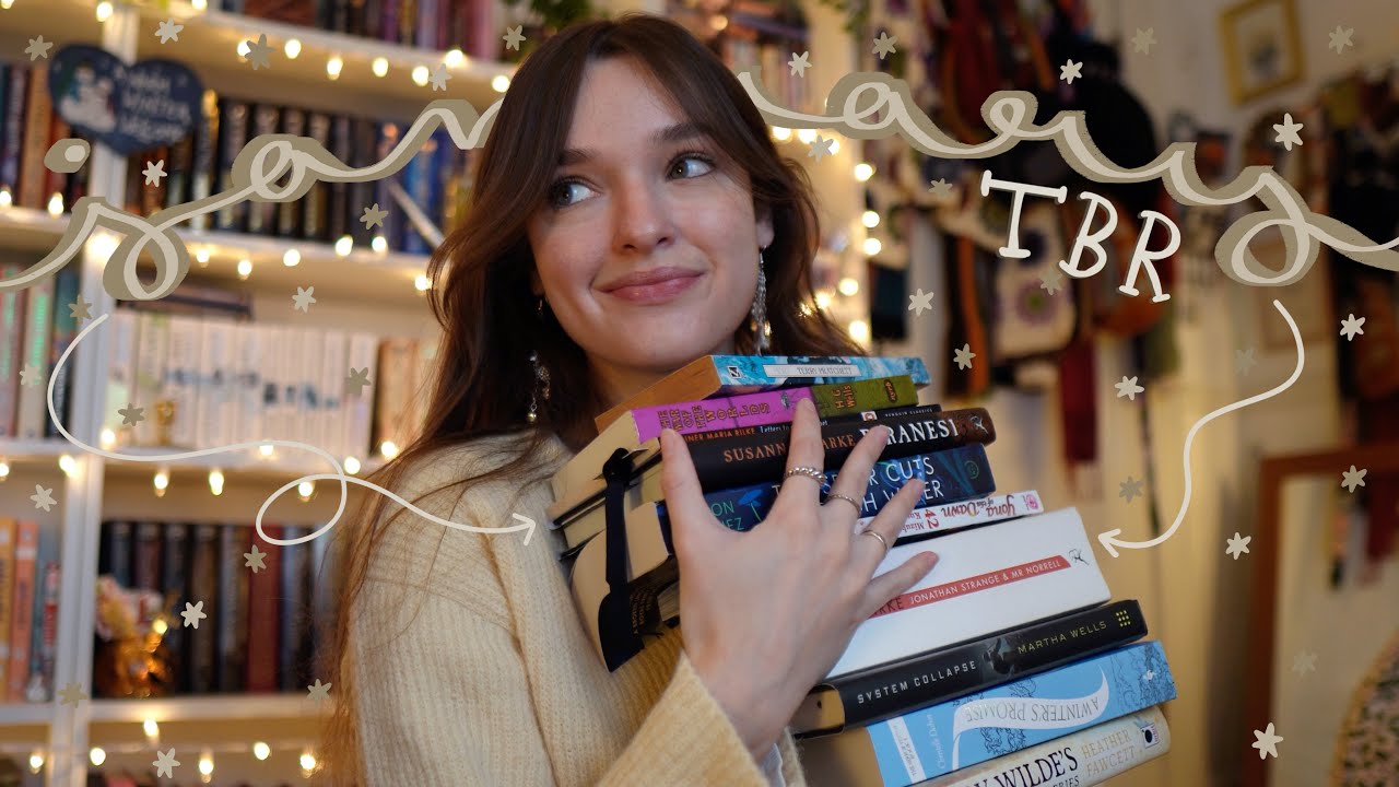 YouTube post by @katieisreading for BookoftheMonth. Caption reads: let’s choose my january tbr | first tbr of the....