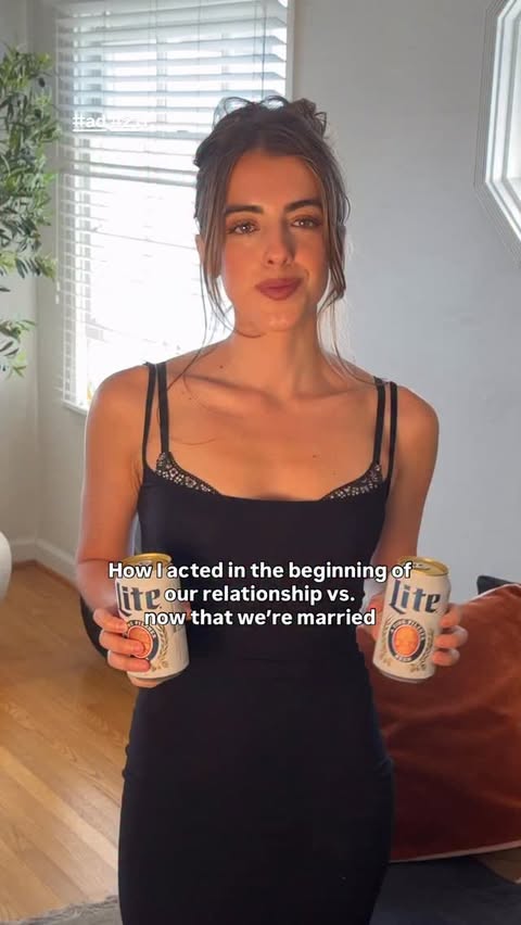 Instagram post by @taylorgraysen for Miller Lite. Caption reads: #ad #21+ #MillerTimeMVP @millerlite Marriage is....