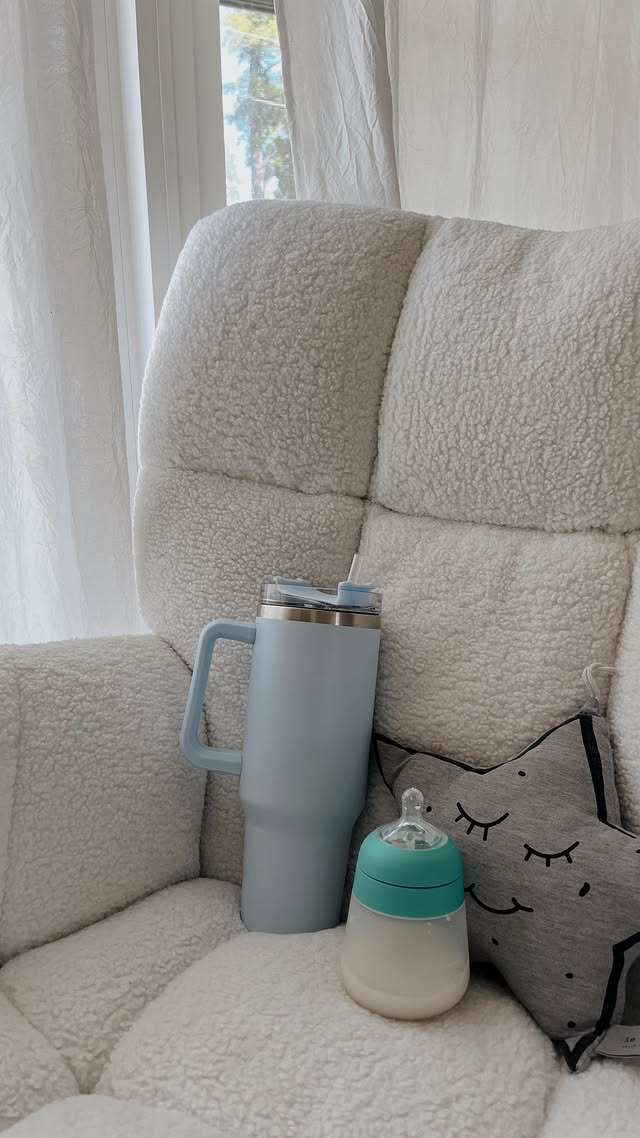 Instagram post by @kristelshiness for Nanobébé. Caption reads: [...] #momlife #momfinds #babyessentials #nanobébé....