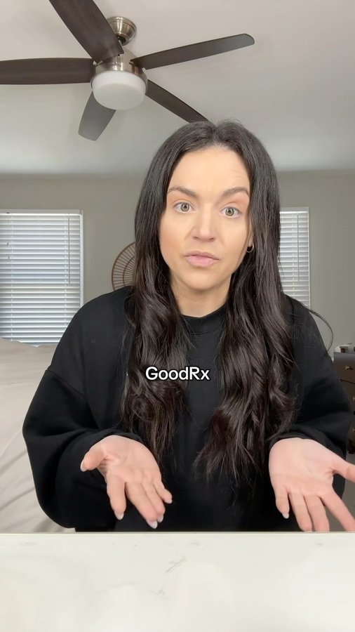 Instagram post by @amyinhalf for GoodRx. Caption reads: [...] health has been life changing for me! GoodRx....