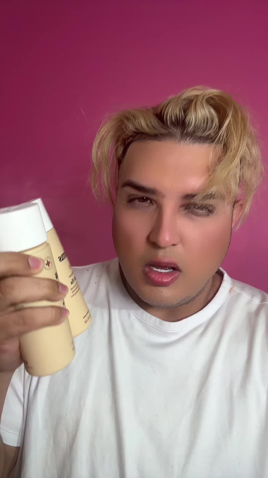 TikTok post by @richlux713 for hims. Caption reads: Hims Thick Fix Shampoo and Conditioner @HIMS [...].