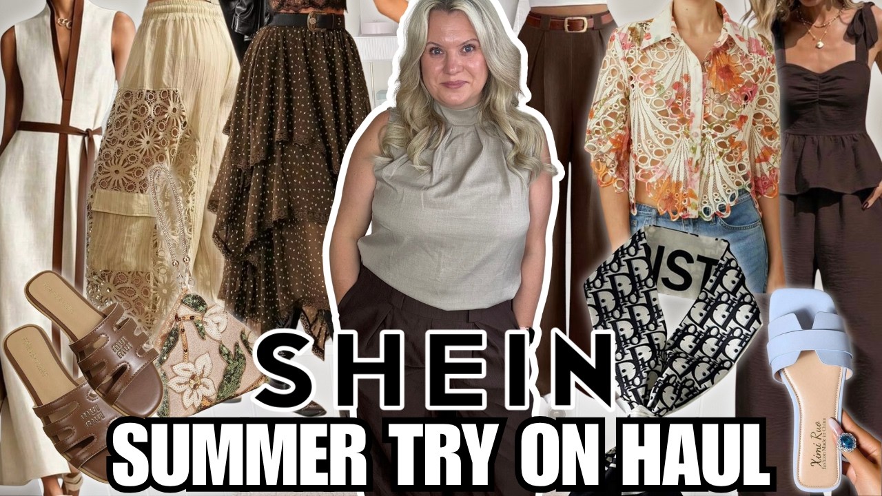 YouTube post by @ClareWalch for Fashion Force Finds. Caption reads: HUGE SHEIN TRY ON HAUL 2026 🤩 | UK SIZE 16 | PLUS....