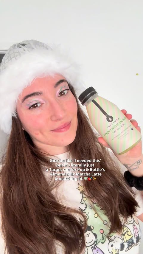 Instagram post by @labels_or_love3 for Pop & Bottle. Caption reads: [...] found your new matcha obsession 💚✨ ✨Pop &....