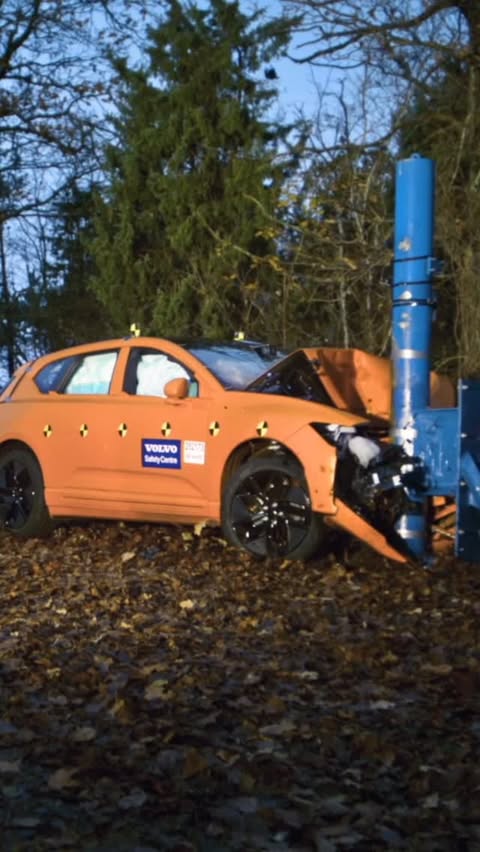 Instagram post by @thom.lov for Volvo Cars. Caption reads: [...] The all-new EX60 takes everything Volvo Cars....