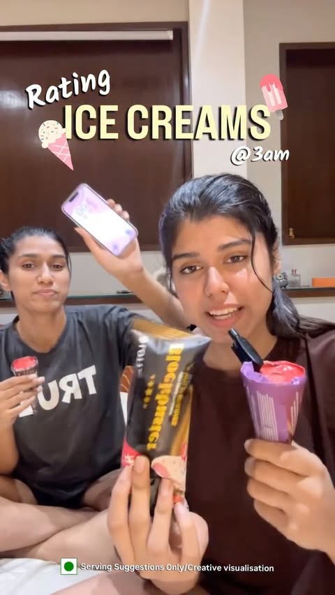 Instagram post by @creati.viti for Havmor. Caption reads: [...] with these ice creams in the market 😭....