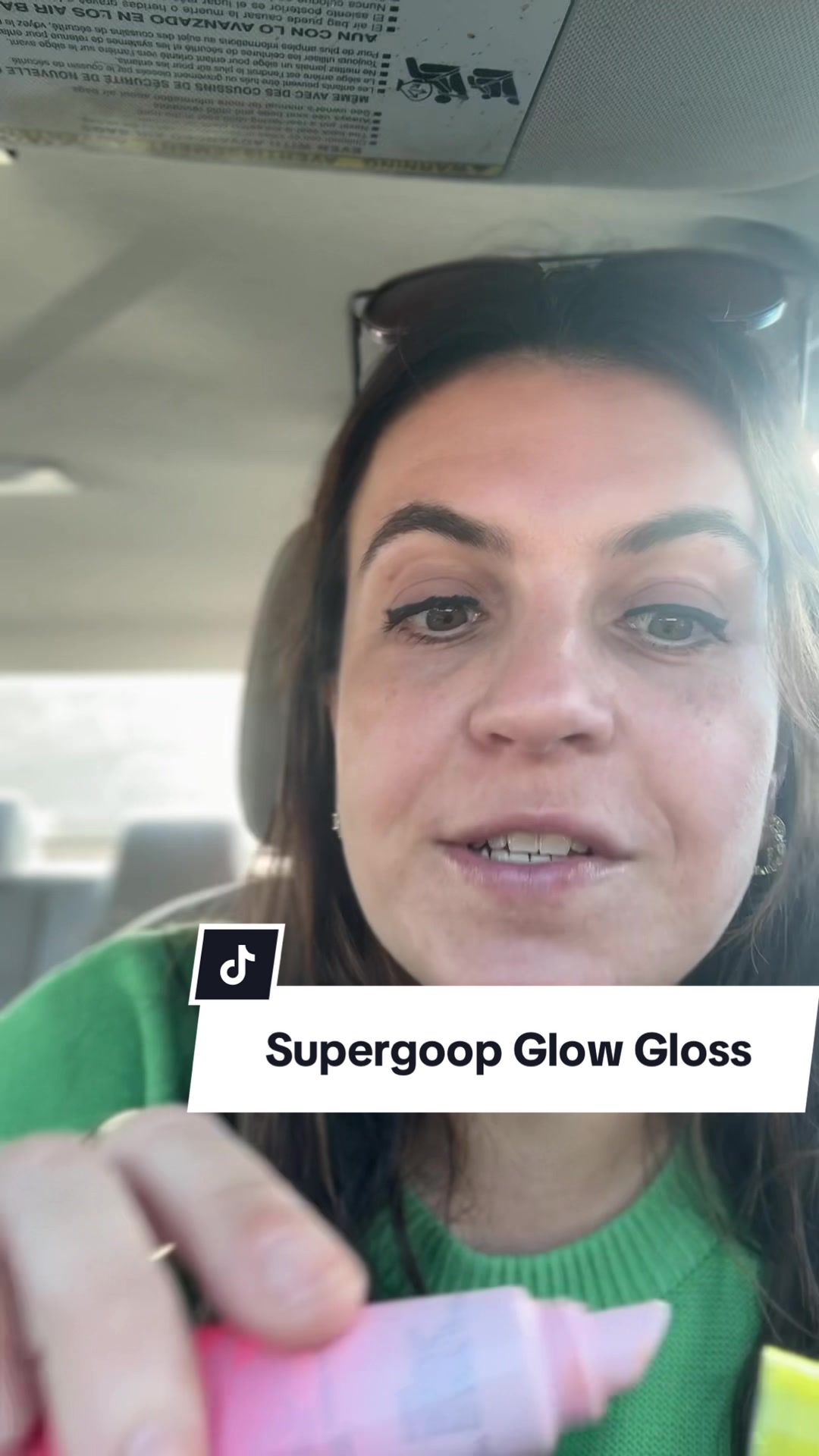 TikTok post by @theblissfulmomma for Supergoop. Caption reads: [...] like sunscreen! Love it @Supergoop....