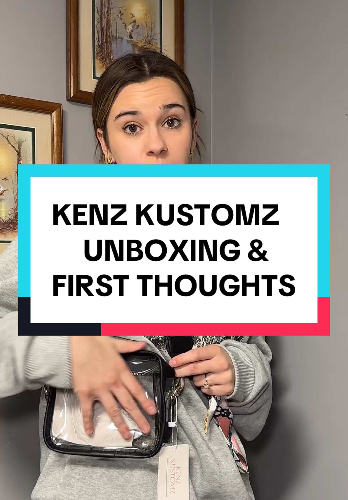 TikTok post by @gwendalyyn for KenzKustomz. Caption reads: [...] new sweatshirt I found on TTS?! #haul....