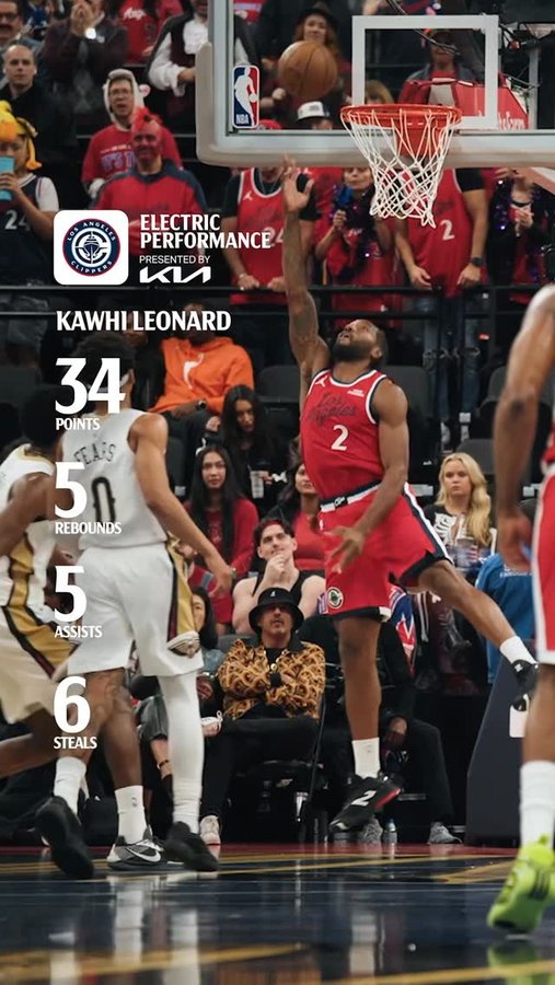 Instagram post by @laclippers for Kia. Caption reads: Crazy, scary, spooky… ‘WHI LEONARD 🖐🏾👻

🎯....