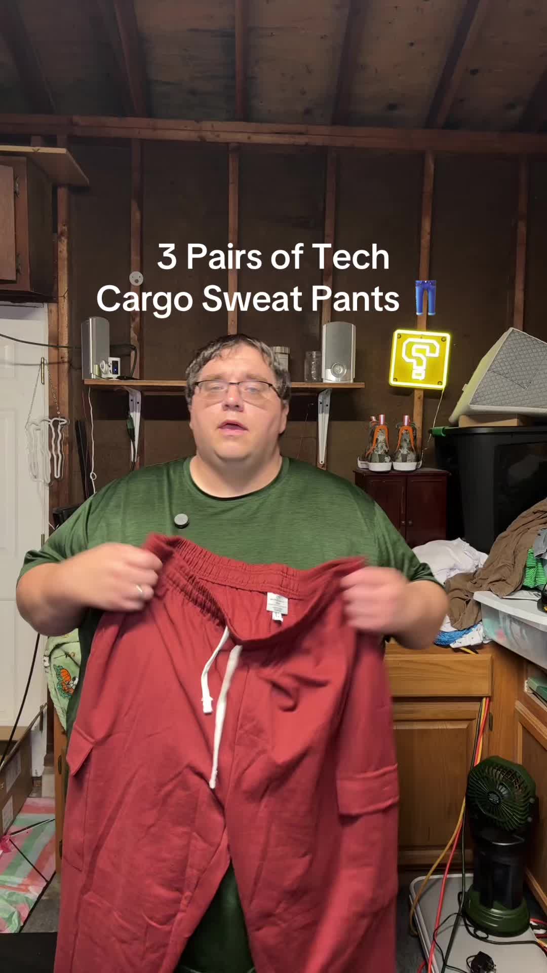 TikTok post by @plantformed for Real Essentials. Caption reads: [...] Fleece Sweat Pants. 👖 #sweatpants....