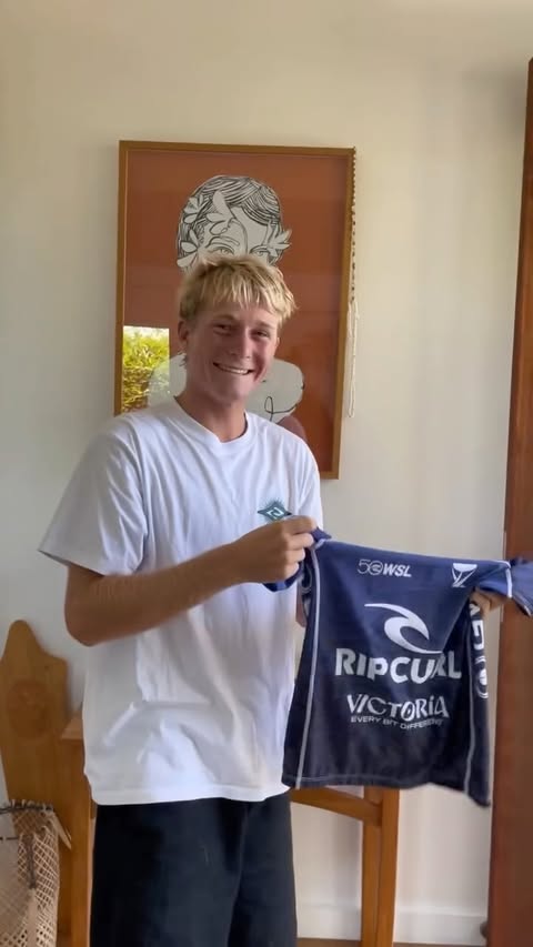 Instagram post by @danehenry_ for World Surf League. Caption reads: It’s not every day @mfanno rocks up at your house....