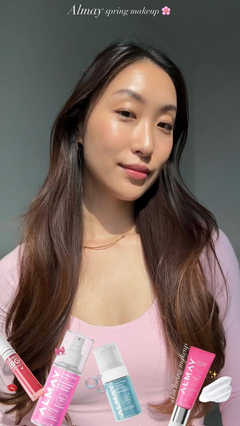 Instagram post by @skinbyhelen for ALMAY. Caption reads: #AlmayPartner skincare ingredients in @Almay [...].