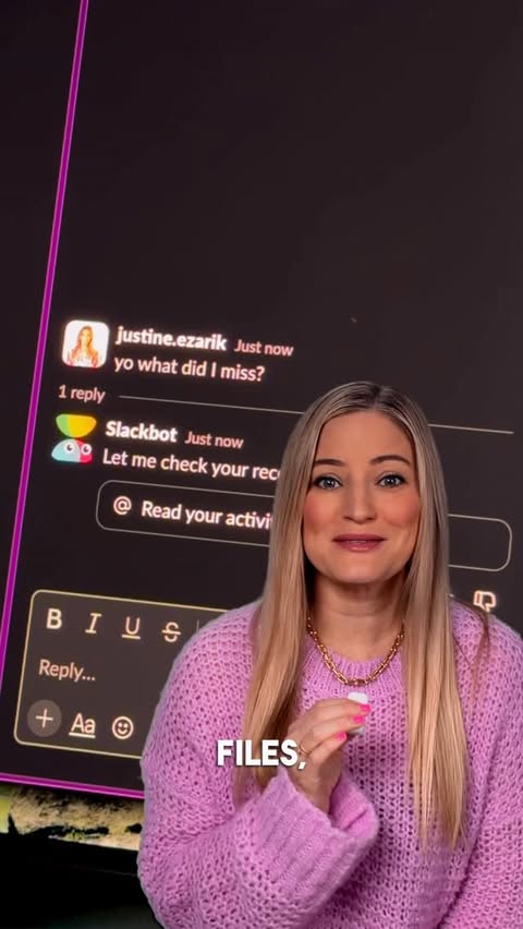 Instagram post by @ijustine for Salesforce. Caption reads: [...] knows what I need before I do! @salesforce....