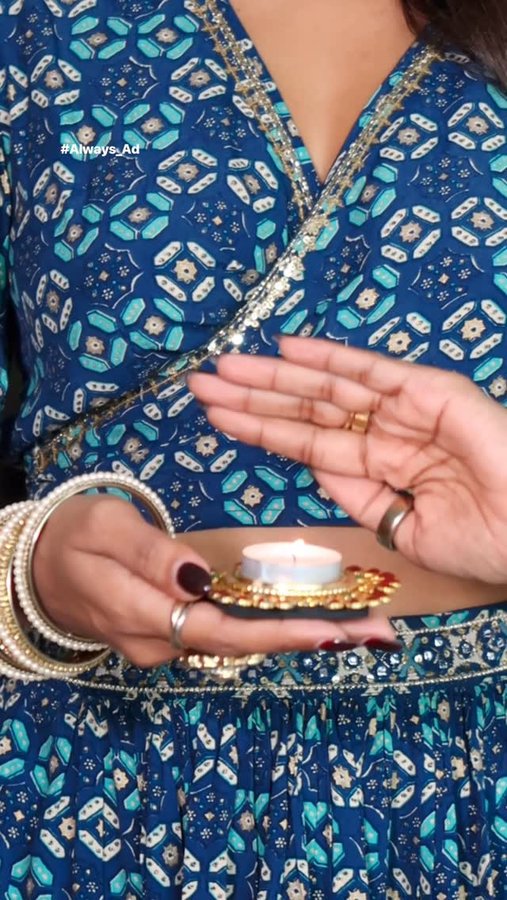 Instagram post by @vidhyaxo for Always. Caption reads: #Always_Ad @Always_Brand ✨Diwali to-do list:....