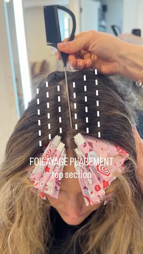 Instagram post by @lift_lob_love for COLORTRAK. Caption reads: [...] cute Cyber Crush foils by @colortrak on each....