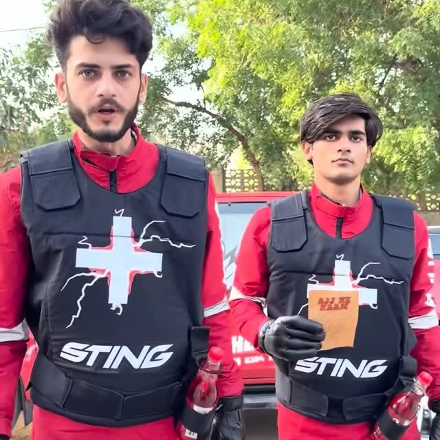 Instagram post by @theimadkhann for PepsiCo. Caption reads: @stingpakistan ki Lazy Helpline ke sath susti ke....