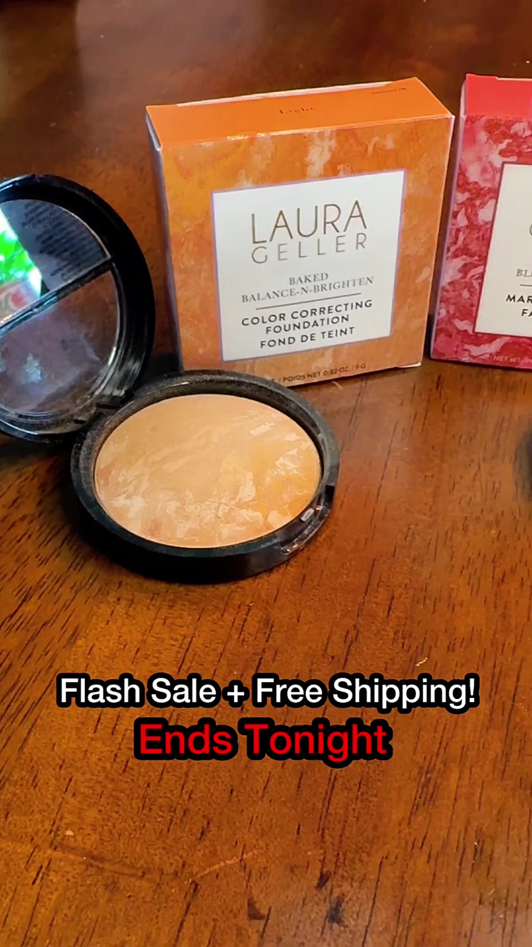 TikTok post by @aimeewoodring for – Laura Geller. Caption reads: [...] @Laura Geller Beauty #laurageller....