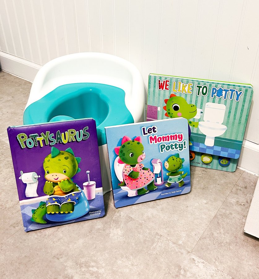 Instagram post by @kristina_vega_ for Little Hippo Books. Caption reads: Potty training made easy with @littlehippobooks....