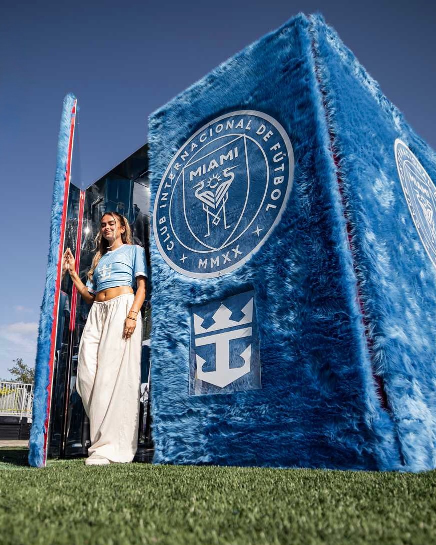 Instagram post by @intermiamicf for Royal Caribbean. Caption reads: We rised with the tide 🩵 and Miami showed up. 🌊....