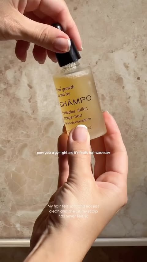 Instagram post by @laurenjmjones for Chāmpo Haircare. Caption reads: ad | My freshly washed hair just never seems to....