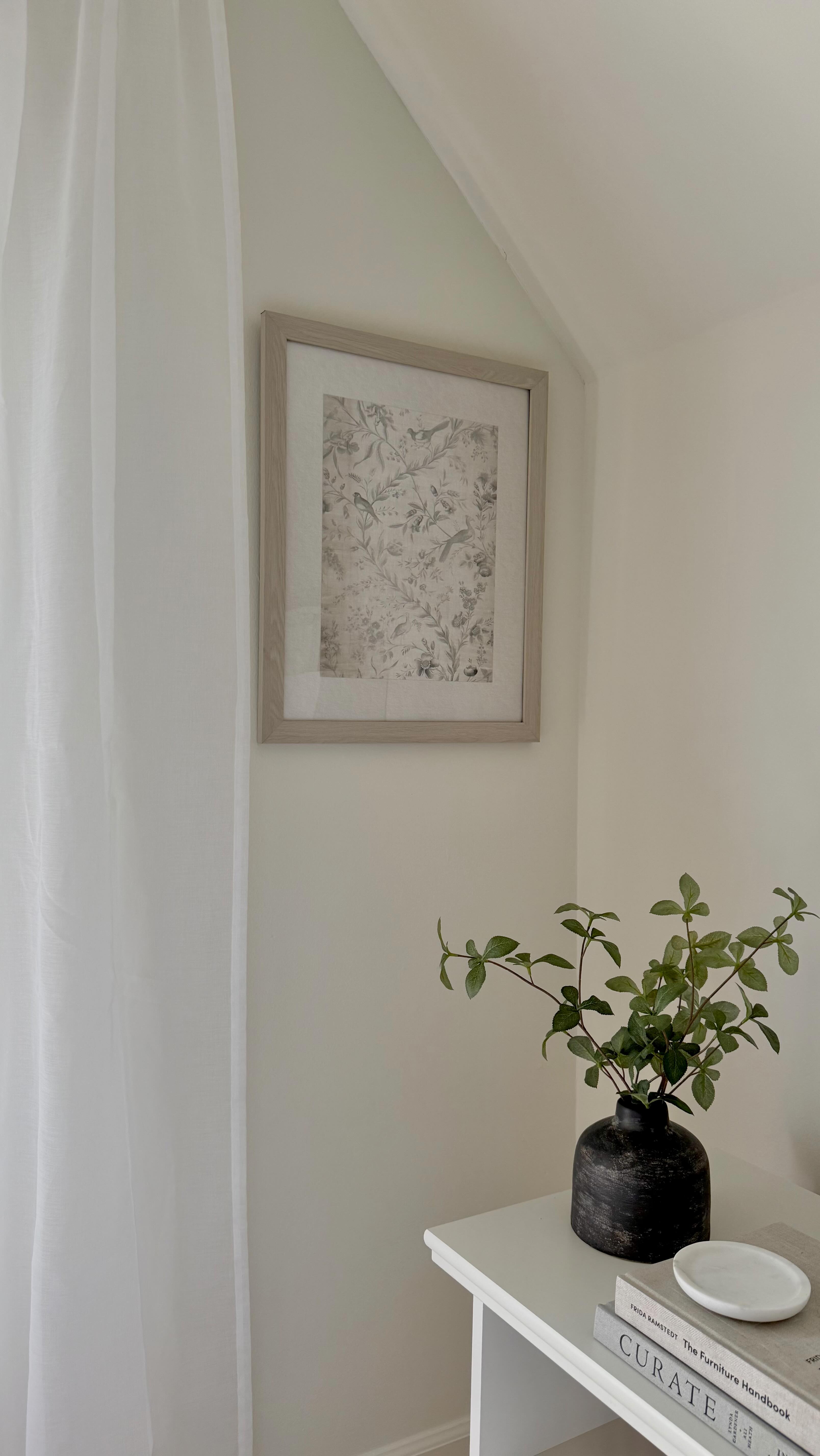 Instagram post by @shaymirondesign for Americanflat. Caption reads: Looking to upgrade a guest bedroom on a budget?....